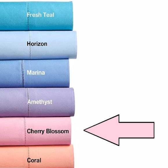 new Charter Club 550 TC 100% Supima Cotton KING Sheet Set in CHERRY BLOSSOM PINK - Picture 7 of 11